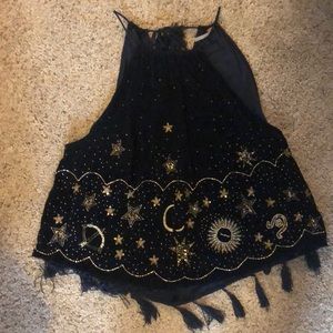 Free people blue sleeveless top